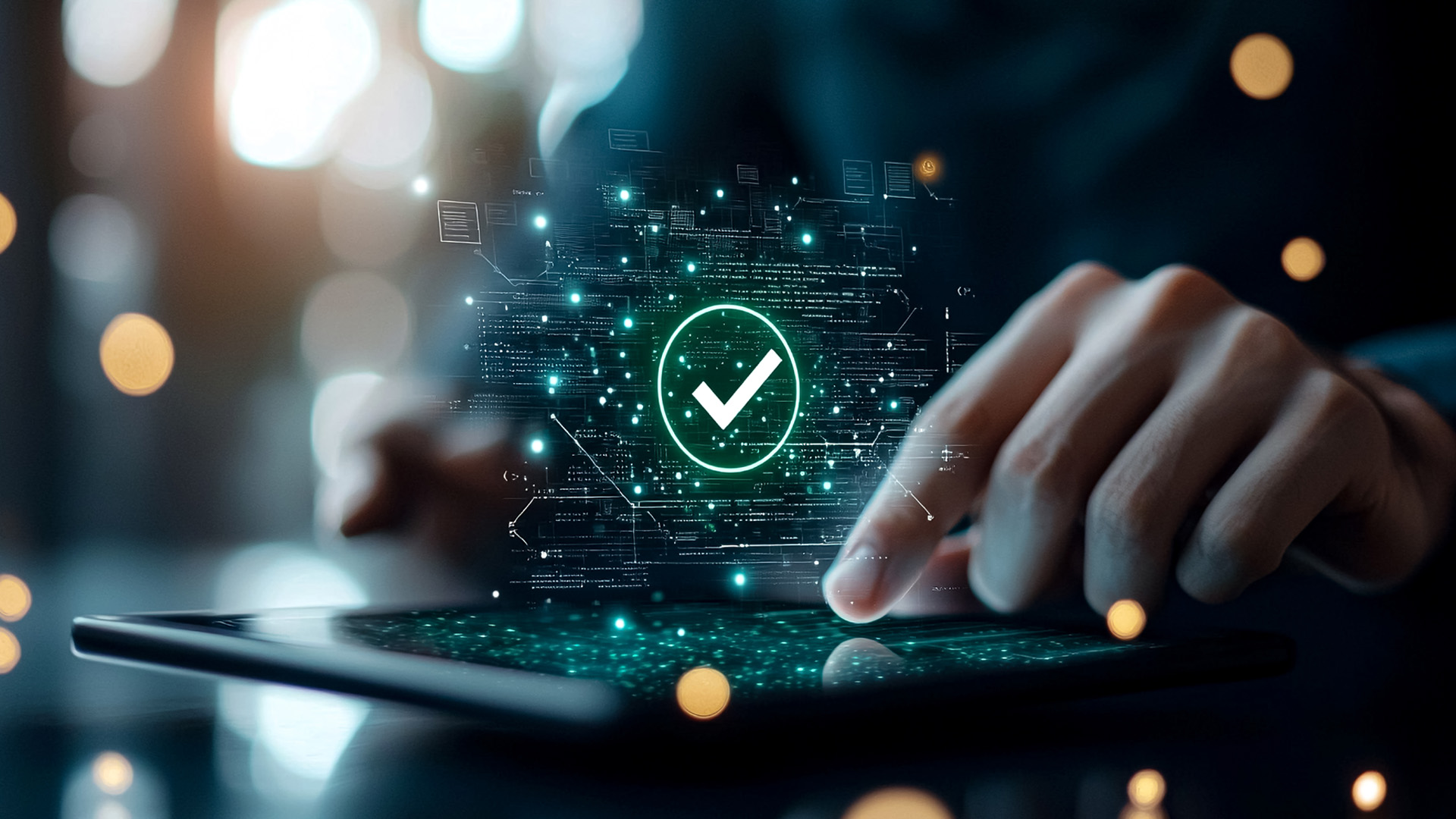 verifica tablet astratto