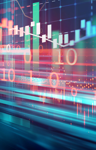 abstract financial graphs